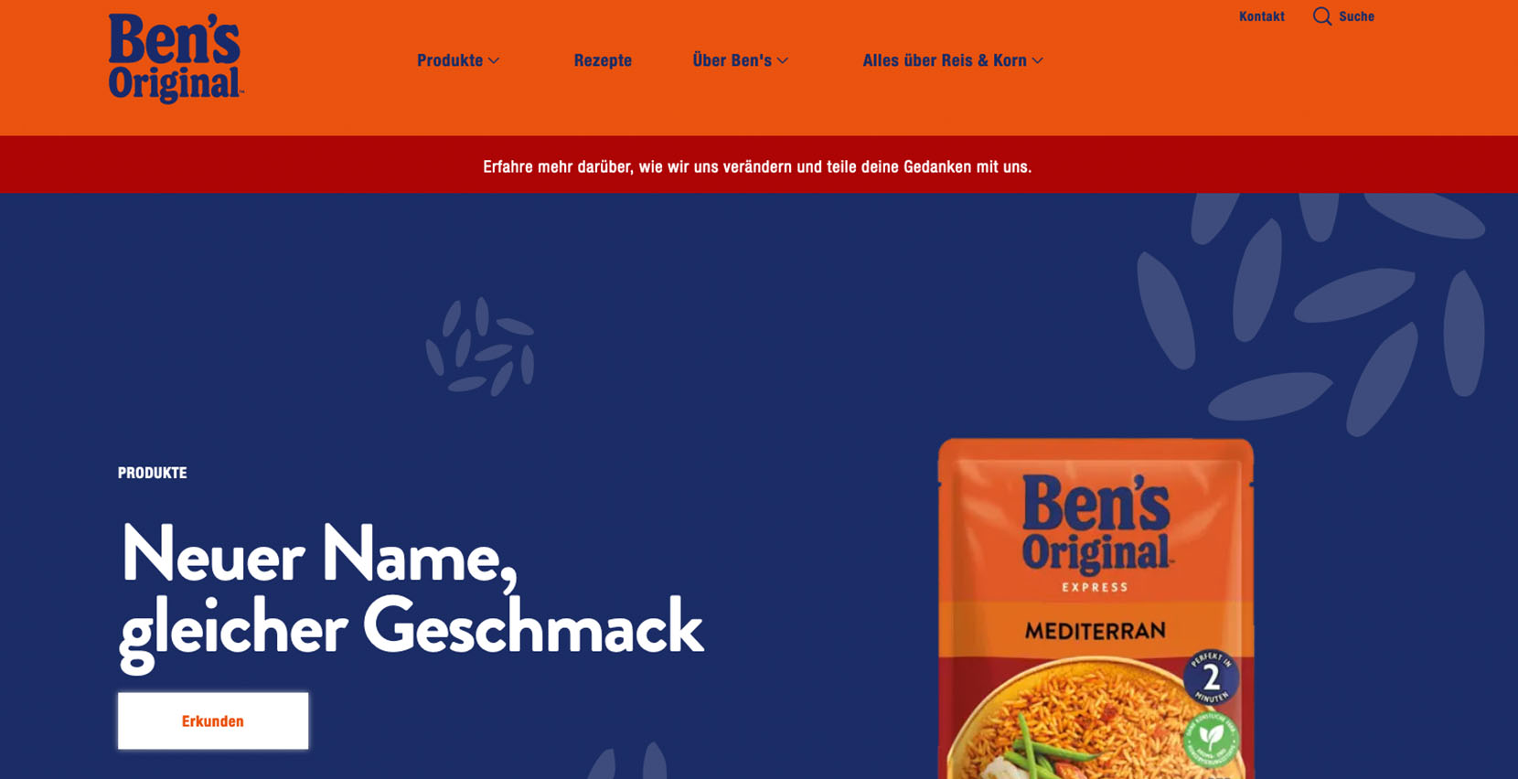 Uncle Ben‘s wird zu Ben’s Original: Ist der Wandel nur scheinheilig? © https://de.bensoriginal.com